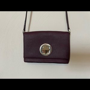 Burgundy Kate Spade crossbody purse